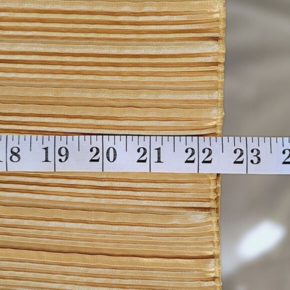 NICOLA pleated gold sleeveless turtleneck blouse - Picture 8 of 8